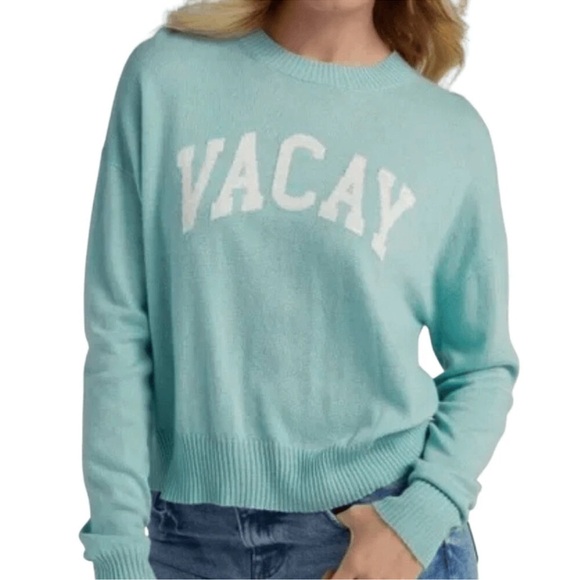 Z Supply Vacay Lightweight Crew-Neck Pullover Sweater in Oasis Blue Size Medium - Picture 11 of 11